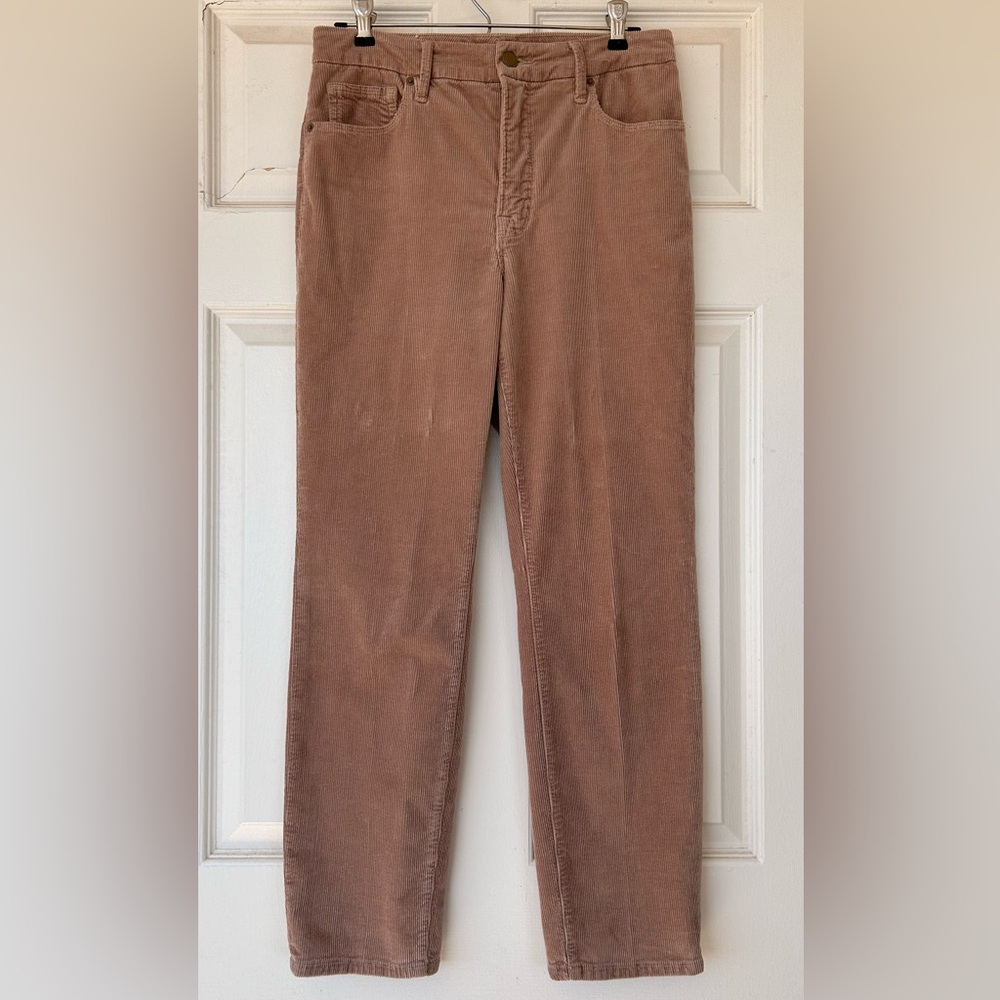 Good American Good Classic Corduroy Pants Straight Leg Putty Size 8/29